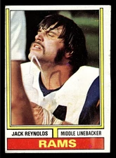 1974 Topps #25 Jack Reynolds - Los Angeles Rams (Low Grade)