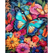Paint by Numbers Kit for Adults - Butterfly Adult Paint by Number Kits on Can...