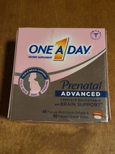 One A Day Prenatal Advanced 60 Multivitamin  60 Choline Tablets Exp: 11/2026