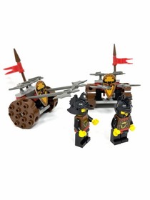 LEGO Castle Knights Kingdom 4806 Axe Cart &ndash; Lot of 2 Vintage 100% Complete
