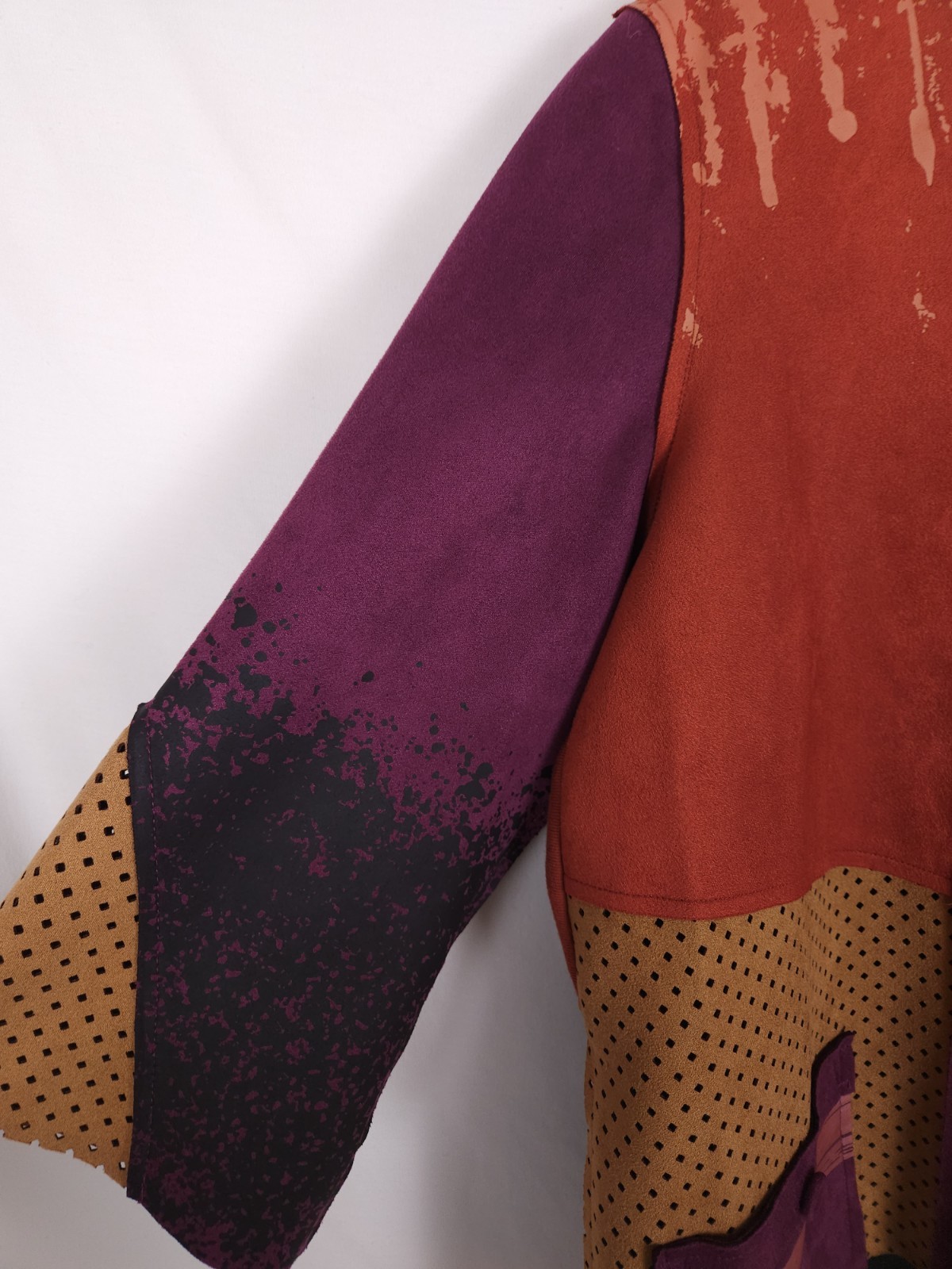 Ali Miles Size Petite Small Patchwork Orange Purp… - image 2