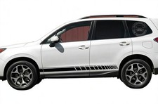 Car Side Skirt Stripe Sticker For Subaru Forester Graphics Racing Sport Decals