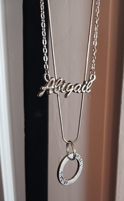 ABIGAIL- 2 Salvaged Necklaces, Silvertone