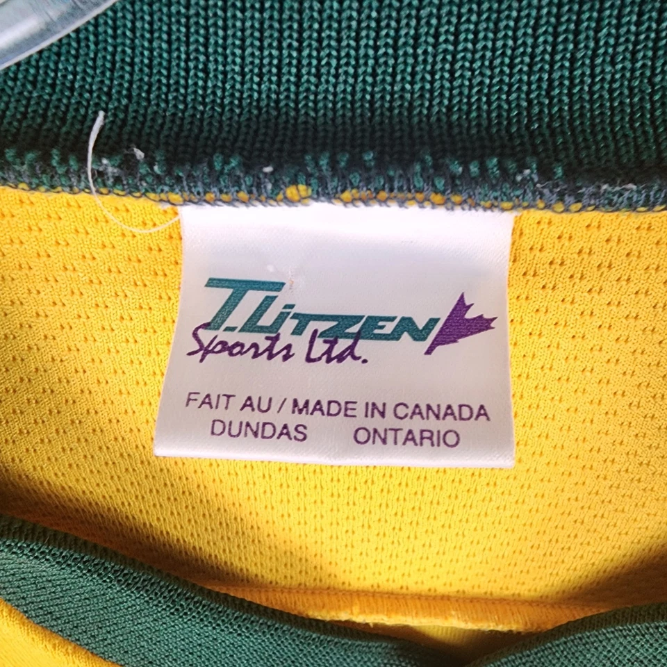 Camiseta deportiva de hockey para hombre Calgary Flames XL NHL amarilla T.Litzen  Foto 4 de 4