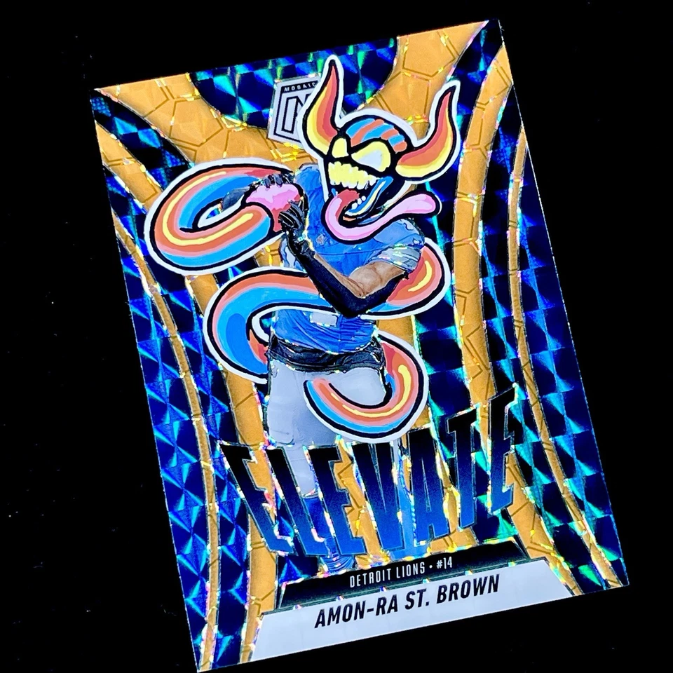 1/1 AMON-RA ST. BROWN 🔥 ORANGE PRIZM SSP 🔥 NEW PENINI: ONE OF ONE ART - Image 2 of 4