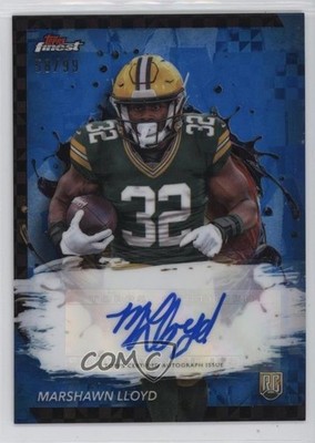 2024 Finest Rookie Blue Checkerboard Refractor 58/99 Marshawn Lloyd Auto RC 0q21