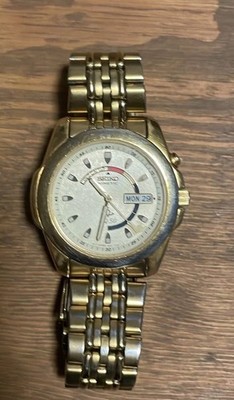Seiko Kinetic Sports 50 5M43 Two Tone Day Date Men's Watch
