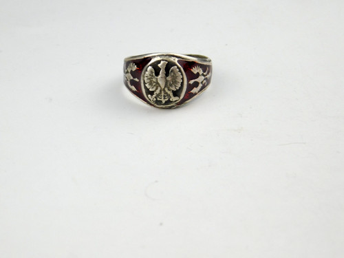 4988 WW2 WW1 POLISH RING SIGNET 1942 POLAND