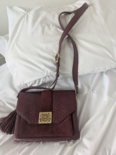 Burgundy Leather Biba Cross body Handbag