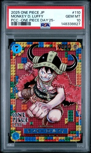 2025 ONE PIECE JPN PCC ONE PIECE DAY '25 #110 MONKEY D. LUFFY PSA 10
