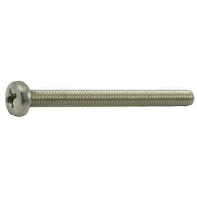 4mm-0.7 x 45mm A2 Stainless Steel Coarse Thread Phillips Pan Head Machine Screws