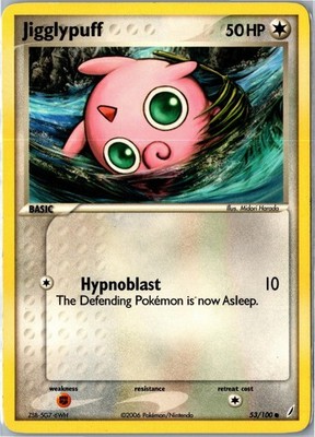 Pokemon Card - Jigglypuff 53/100 Crystal Guardians Common Lightly Played