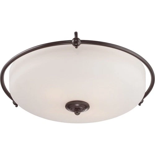 Griffin - 4 Light Semi-Flush Mount - 8.5 Inches high-Antique Nickel Finish Flush - Picture 4 of 9