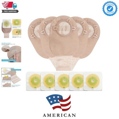 35 PCS Colostomy Bags,Ostomy Supplies,Two-Piece Drainable Pouches with Closur...