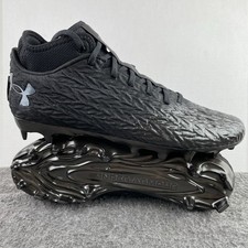 Under Armour Spotlight 4 MC Football Cleats 3027977-001 Black Gray Men's Size 10