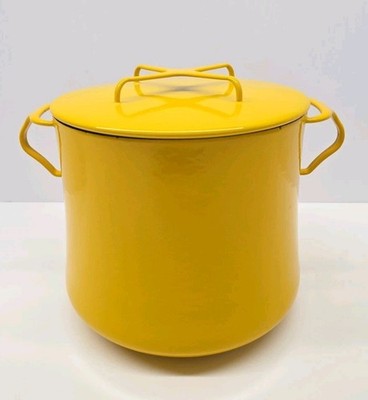 Vintage Dansk Designs France IHQ Kobenstyle 8 Qt Yellow Dutch Oven with Lid