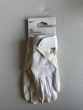 Nike Alpha Batting Gloves Youth Unisex White/White/White Youth Medium  INV301 