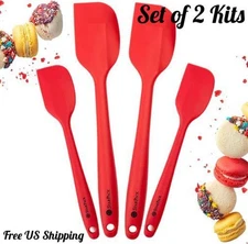 8 Pieces Silicone Spatula Set Food Grade Rubber Heat Resistant