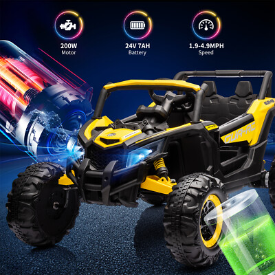 24V Power Wheels Electric Ride on UTV Car Toys Gift for Kids with Remote Control