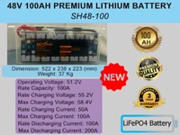 Beyond Outdoor SH48-100 48V 100AH Lithium Battery LIFEPO4 Deep Cycle Battery