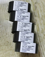 SCF907 25mm/30mm/35mm Black Hot Stamping Foil Thermal Transfer Ribbon 5 Roll