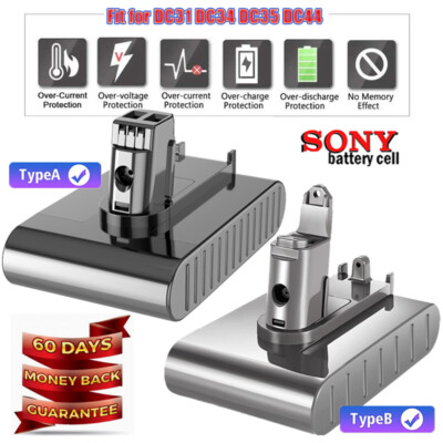 9000mAh Battery for Dyson DC31 Type A / B DC34 DC35 DC44 DC45 8000mAh Sony Cell