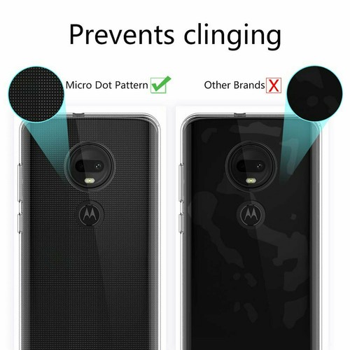 Genuine Leather Pouch Case For Motorola Moto G7 Power / G7 Supra - Black, Glossy