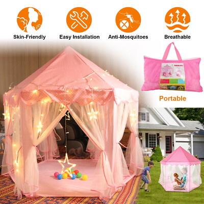 Girls Children Indoor Castle House for Play Outdoor Tent Kids Games  Princess US