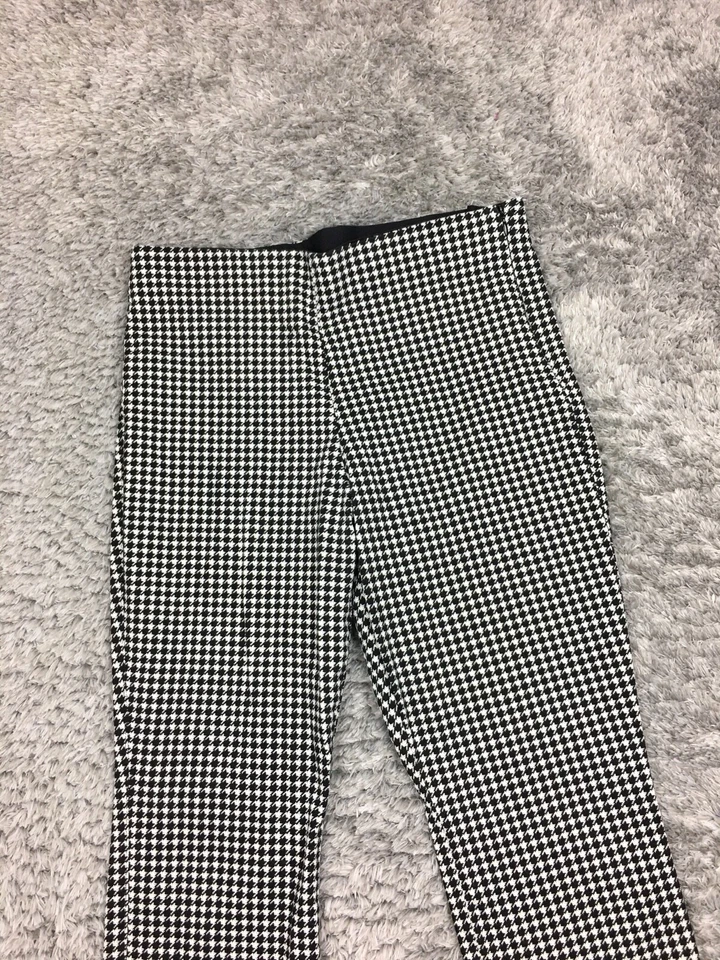 Pantalones de vestir al tobillo Old Navy para mujer talla 10 blancos negros a cuadros elásticos ajustados Foto 2 de 4
