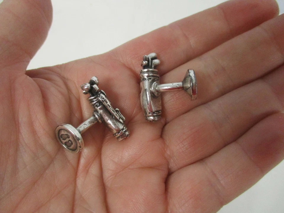 NUEVA BOLSA DE GOLF KENNETH COLE PLATEADA GEMELOS ~ ¡NUEVA! ¡NUEVO! ¡Sin usar, en caja! Foto 3 de 4