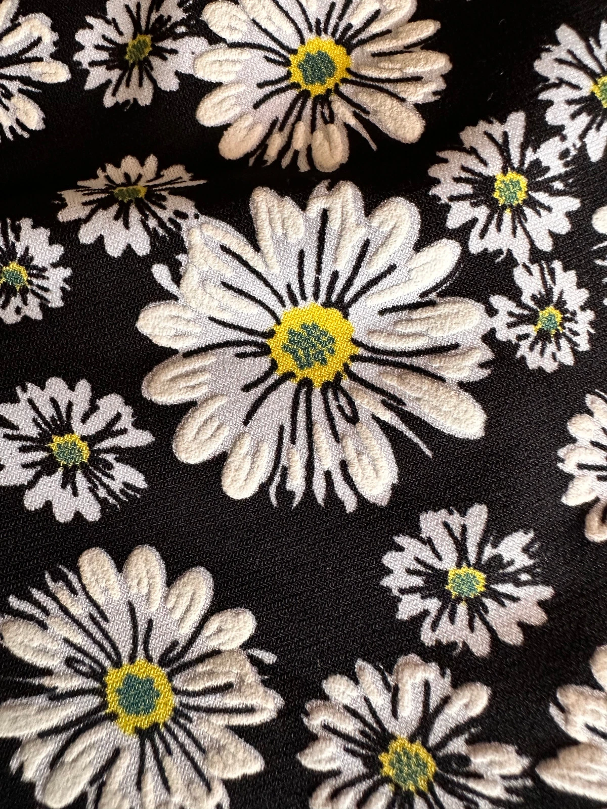 VETEMENTS Abito Chaus donna tubino piccolo nero bianco floreale maniche corte