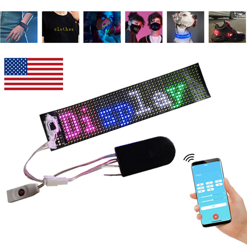 RGB Bluetooth APP control LED Screen Removable T-Shirts LED