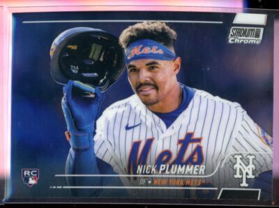 2022 Topps Stadium Club Chrome Nick Plummer RC New York Mets #340
