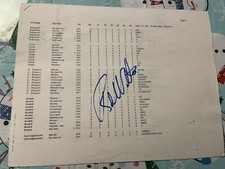 Rare Bobby Valentine Signed autograph Manager Paperwork of Last 50 At Bat Stats