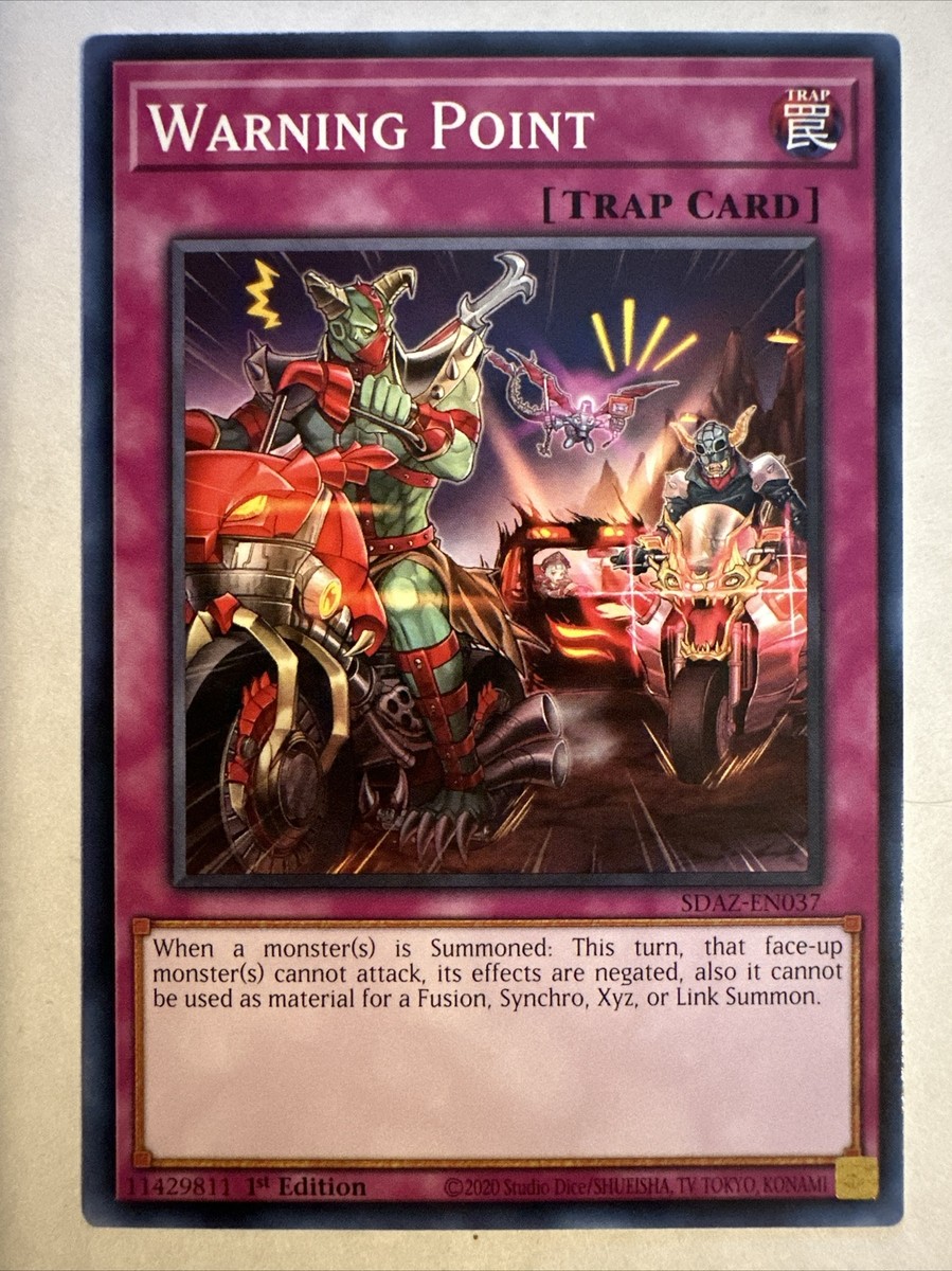 YuGiOh Trap Card Warning Point SDAZ-EN037 1st Common