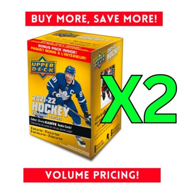 2x 2021-22 Upper Deck Extended Series Hockey 6-Pack Blaster Box LOT OF 2