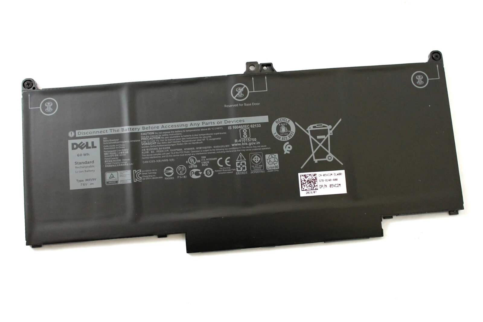 GENUINE Dell LATITUDE 7300 7400 Battery 7.6V 60Wh 5VC2M N2K62 Type ...