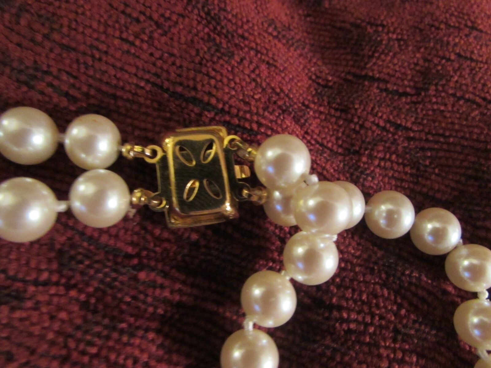 Vintage Faux Double Strand Pearl 16 Inch Necklace… - image 8