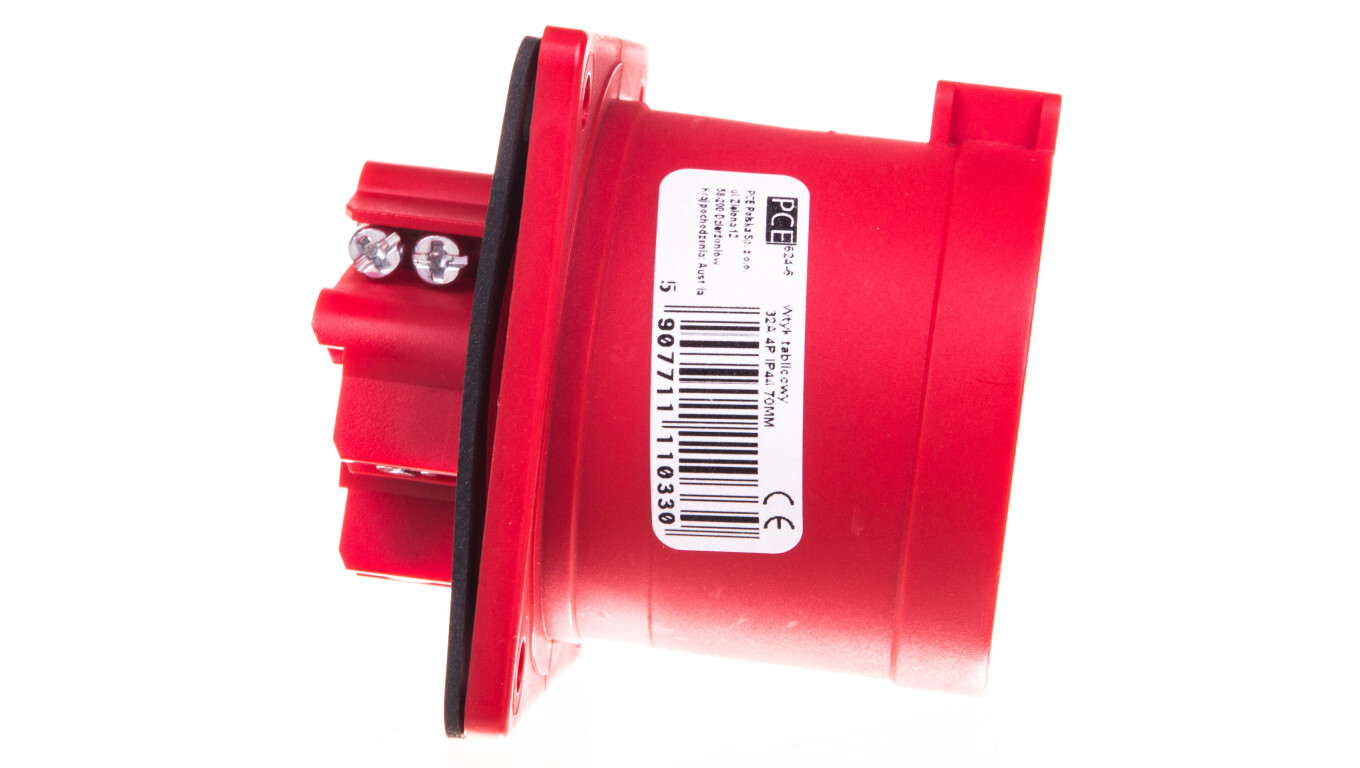 Panel plug 32A 4P 400V red IP44 624-6 /T2UK