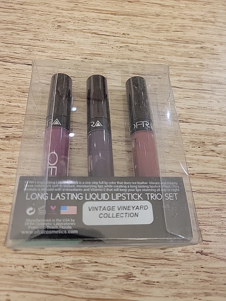 OFRA VINTAGE VINEYARD COLLECTION LONG LASTING LIQUID LIPSTICK TRIO SET- NEW - Image 2 of 4