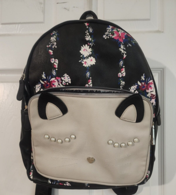 Betsey Johnson White Floral Kitty Backpack s-l1200.jpg main image 4