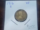 1916-S Lincoln Cent - VF - starting bid 50% off Greysheet List Price