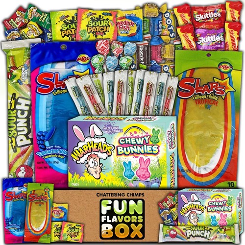 Boîte à collations friandises pour enfants (50 pièces) Skittles, paquet de soins variété de bonbons acides - Photo 1/6