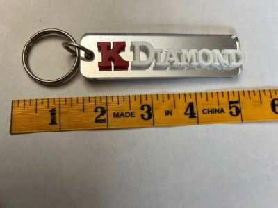 Kappa Diamond Mirror Keychain Key Ring, Fob, NEW, LICENSED