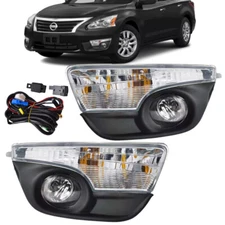 Pair Fog Light & Corner Turn Signal Lamp For 2013 - 2015 Nissan Altima w/ Wiring
