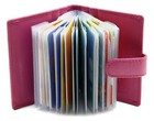Genuine Soft Leather Soft Credit Card Holder Case Wallet For Womens  210 Fuchsia