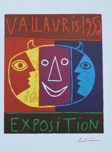 Lithographie Pablo Picasso Vallauris Exposition VIII Première Edition 1957 - Photo 1 sur 1
