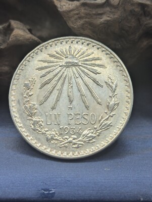 1934 MEXICO 1 PESO .720 SILVER COIN; UN PESO PLATA .720 AU | eBay