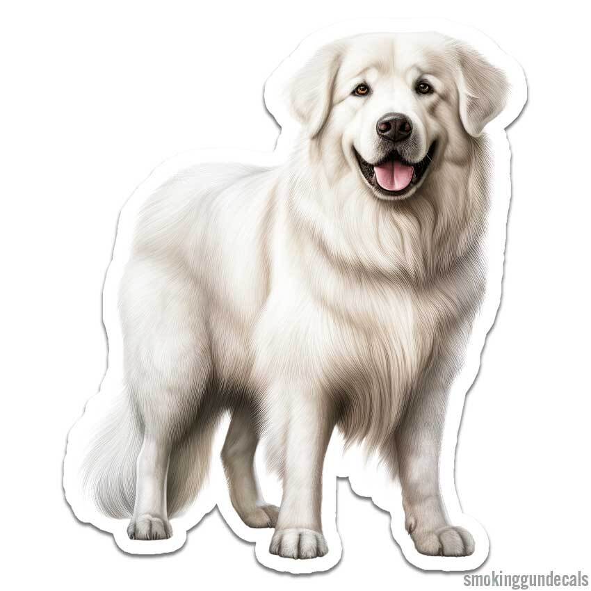 Great Pyrenees Dog, Vinyl Decal Sticker, Indoor Outdoor, 3 Sizes, #12158