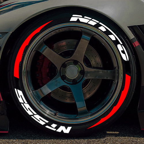 Permanent Tire Lettering Sticker NITTO 1.06'' 14''-22'' With Transfer Film 8 Set Permanent Tire Lettering Sticker NITTO 1.06'' 14''-22'' With Transfer Film 8 Set